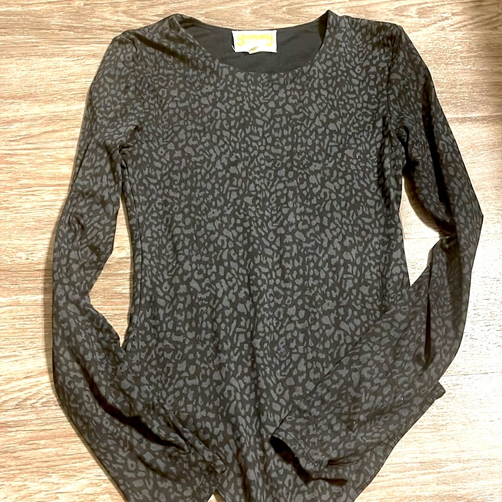 Black leopard bodysuit size medium